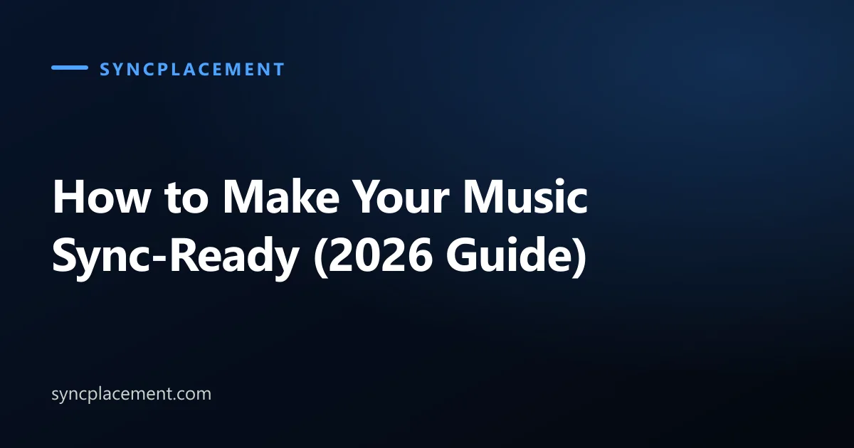 How to Make Your Music Sync-Ready (2026 Guide)