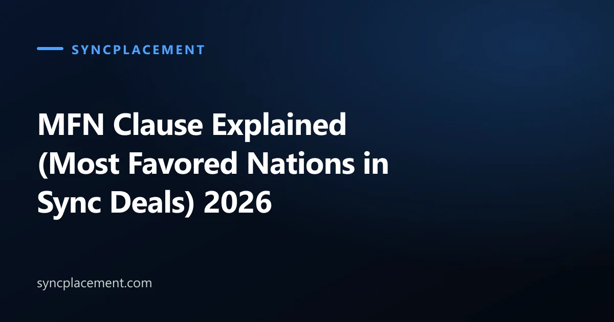 MFN Clause Explained (Most Favored Nations in Sync Deals) 2026