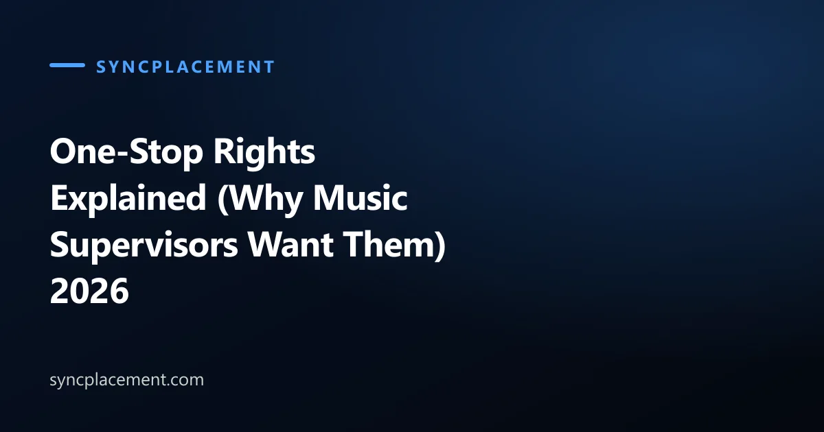 One-Stop Rights Explained (Why Music Supervisors Want Them) 2026