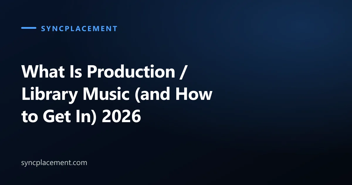 What Is Production / Library Music (and How to Get In) 2026