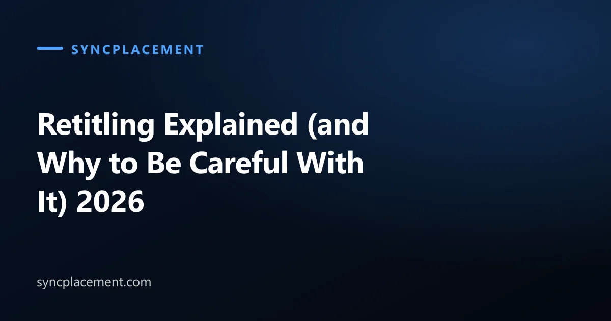 Retitling Explained (and Why to Be Careful With It) 2026