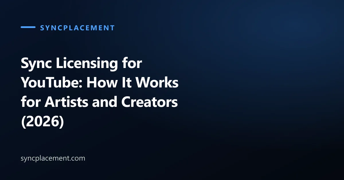 Sync Licensing for YouTube: How It Works for Artists and Creators (2026)