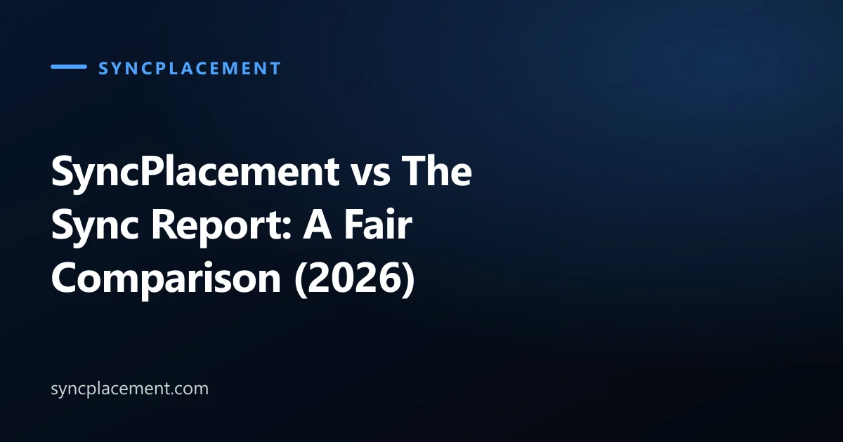 SyncPlacement vs The Sync Report: A Fair Comparison (2026)